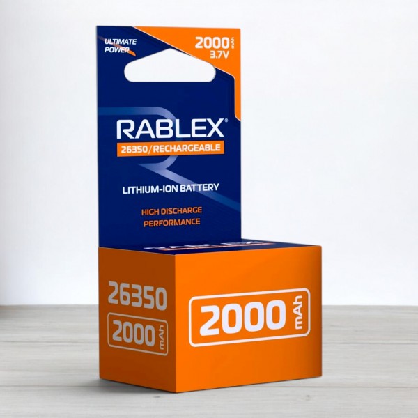 Акумулятор Rablex 26350 Li-ion, 2000mAh, 3,7V